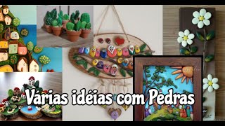 Várias Ideias de Artesanato com Pedras - Diy - Fácil de Fazer