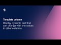 Template Column | Glide Data Editor Tutorial