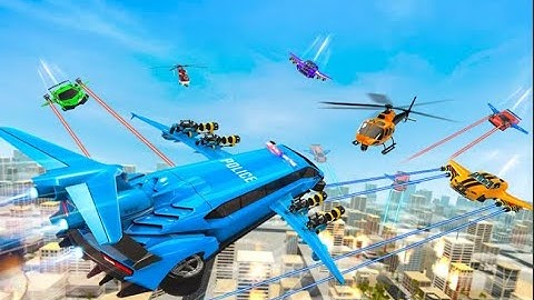 New Flying Limo Robot Car Transform Part-3 | Rescue City Police Robot GamePlay | By Game Crazy