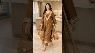 😮💨🎀 Elegant Brown Kurti Palazzo Set 🫶 ✨ #indianwear #ootdguide #ootd #desilook #outfitideas