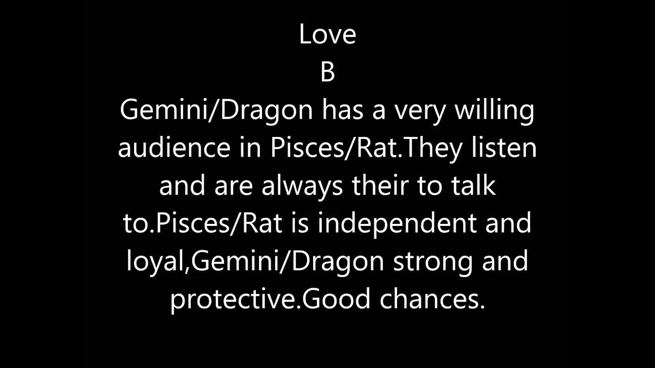 gemini dragon pisces rat compatibility youtube gemini dragon pisces rat compatibility youtube