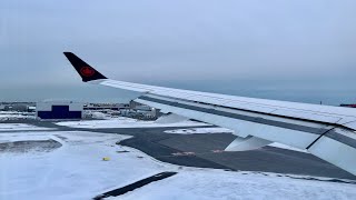 Air Canada Airbus A220-300 Winter Landing at Montréal Trudeau | YYZ-YUL