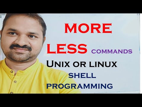 more || less || Commands || UNIX || LINUX || Shell || Scripting || Programming || OS
