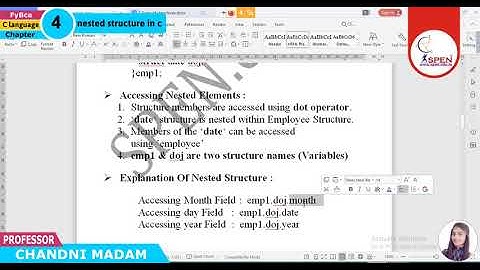 nested structure in c || 21-9-2020