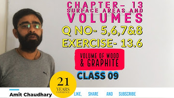 Q No 5,6,7&8 | Exercise 13.6 | Class 9 | Volume of Cylinder | Chapter 13 | Maths | CBSE | NCERT |