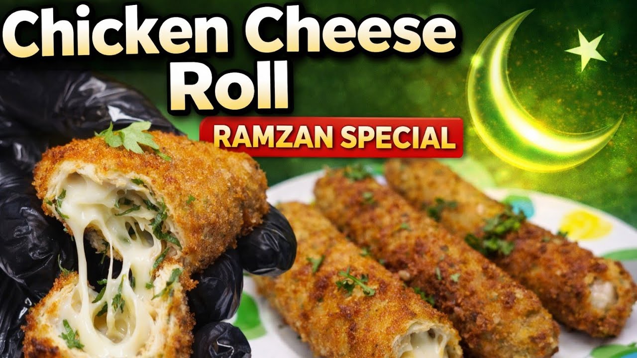 Chicken Cheese Roll | How To Make Chicken Cheese Roll | Ramzan Special | @Zaikafoodrecipes 