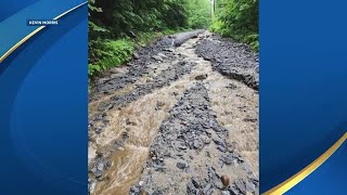 Thumbnail Weather washes out Newport road for second time in two weeks