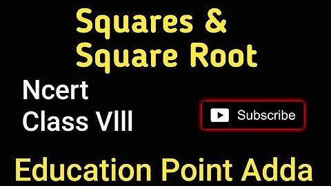 Q 1, 2- Ex 6.1 - Square and Square Roots -NCERT Maths Class 8th - Chapter 6|Class 8th Maths Solution