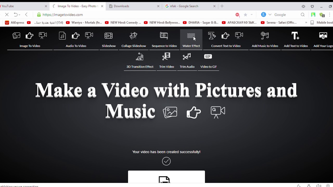 How to convert video to audio or add video to audio? (editing Online