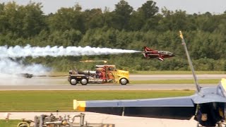 SHOCKWAVE JET TRUCK: 376 MPH!!, VERSUS A JAMES BOND JET @ 2014 NAS Oceana Airshow