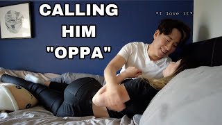 Calling my Korean boyfriend OPPA to see how he reacts | International couple | 국제커플