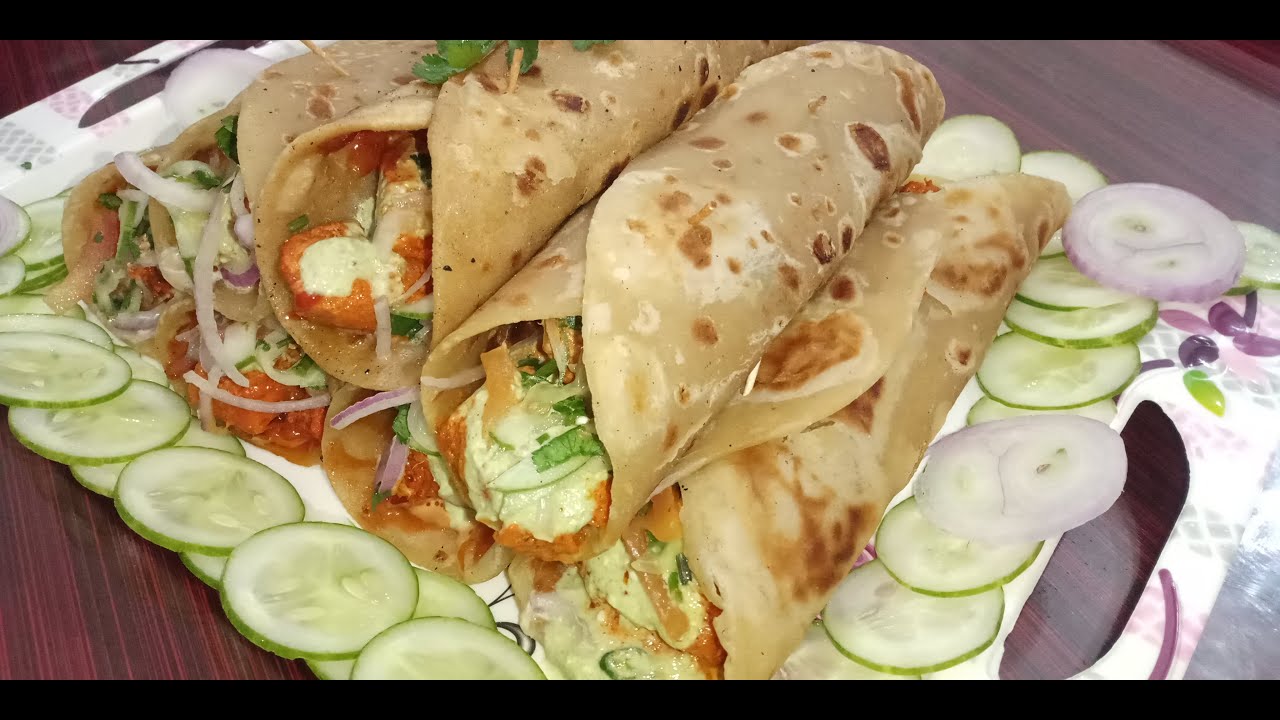 Chicken Paratha Roll Recipe | Homemade Chicken tikka Paratha  roll by Zaika everyday