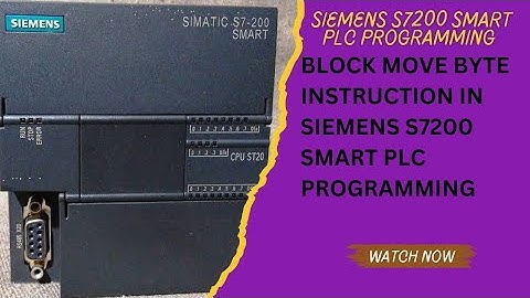 BLOCK MOVE BYTE INSTRUCTION IN SIEMENS S7200 SMART PLC PROGRAMMING