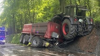 20 Dangerous Biggest Tractor, Truck Driving Fails | Idiots Tractor, Truck & Car Disaster on Bad Road