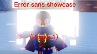 Error sans showcase| Undertale: timeline collapse