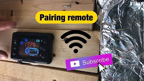 Chinese diesel heater - pairing the remote