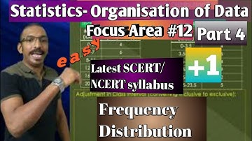 Focus Area-Statistics-Chapter 3-Organisation of Data-Part 4- Frequency Distribution -plus1 Economics