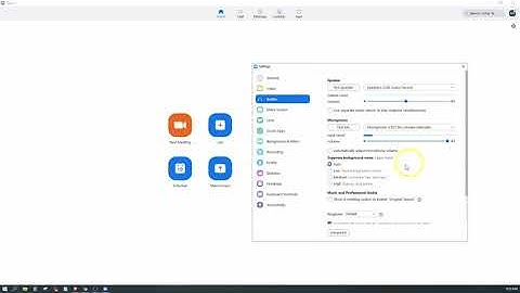 Enabling original sound in zoom  - Windows
