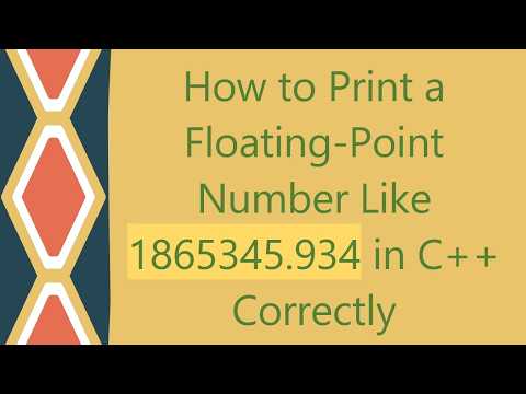 How to Print a Floating-Point Number Like 1865345.934 in C+ +  Correctly