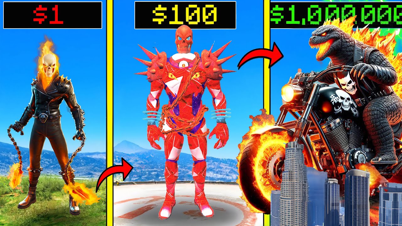 GTA 5 : আপগ্রেড করলাম GHOST RIDER কে GODZILLA GHOST RIDER -তে ! GTA 5 Bangla Gameplay