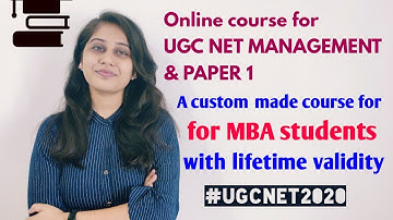 Online course for MBA STUDENTS! UGC NET MANAGEMENT & PAPER 1 ONLINE COURSE AND NOTES|7839575509