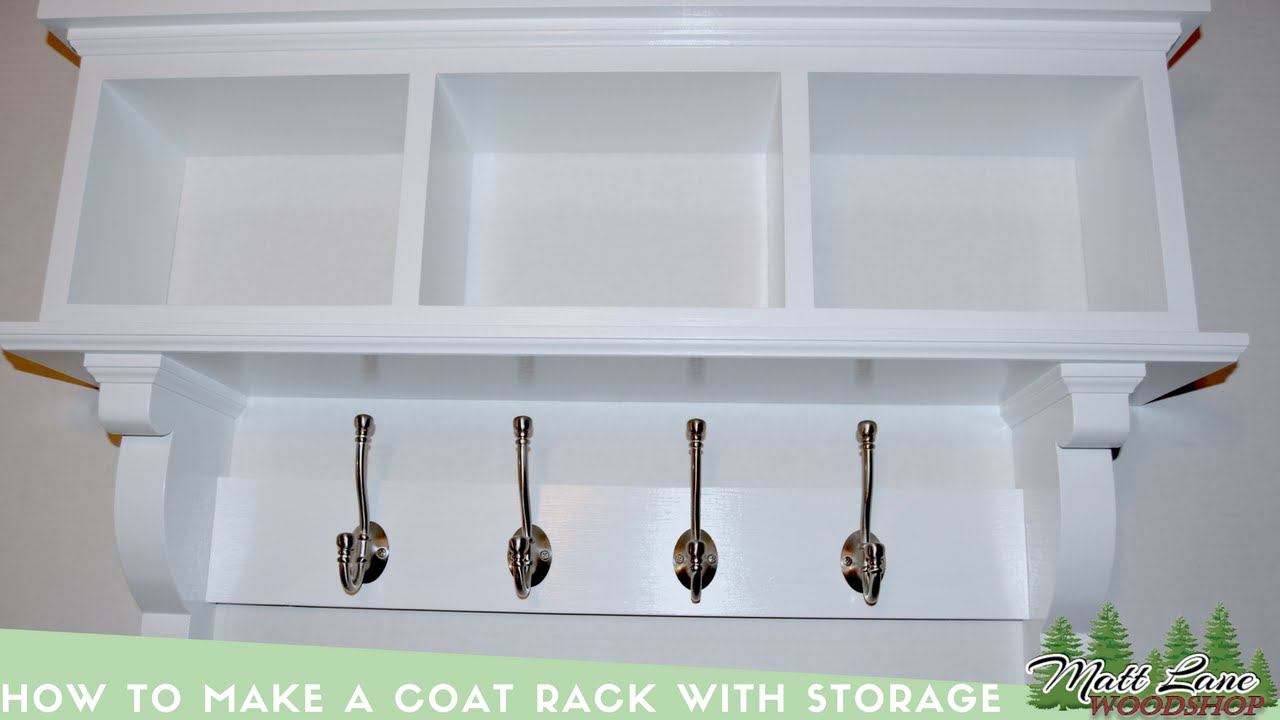 How To Make A Coat Rack With Storage Youtube