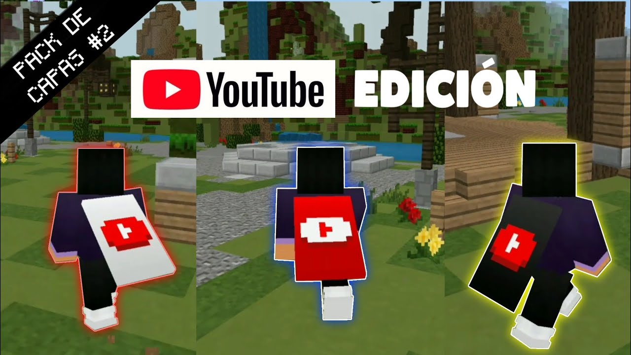 PACK DE CAPAS PARA MINECRAFT PE #2 [EDICIÓN YouTube] - YouTube