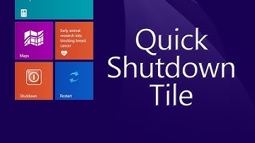 WINDOWS 8: Quick Shutdown from the Start Menu!