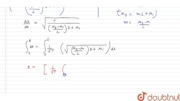 the linear density of a wire under tension t varies linearly from mu_(1) to mu_(20.Calculate the...
