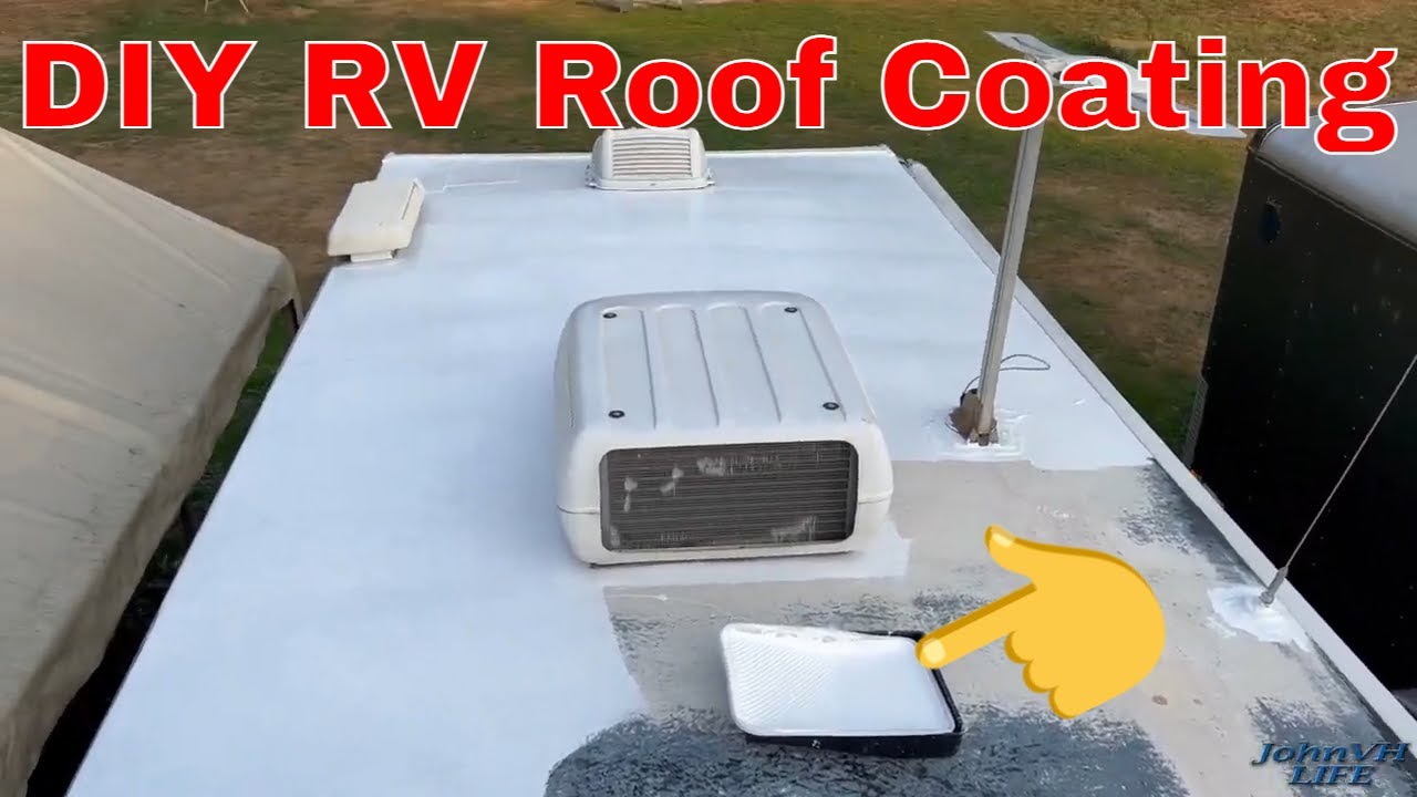 Tropicool roof coating HOW TO DIY RV Roof Coating Sealing 