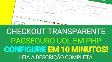 Checkout Transparente PagSeguro em PHP