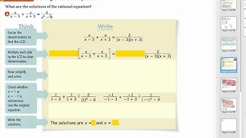 Algebra 2 8.6 Solving Rational Equations Part 1