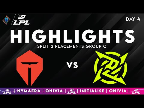 TES vs NIP Highlights | LPL Split 2 Placements Group C | Top Esports vs Ninjas in Pyjamas