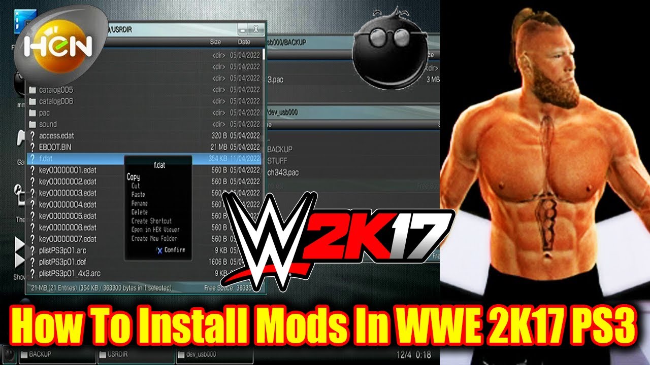 How To Mod WWE 2K17 PS3 ( Import New Wrestlers)
