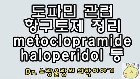 도파민수용체 차단제 항구토제(Dopamine receptor antagonist antiemetics): metoclopramide, haloperidol 기전