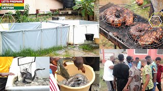 The Best Homemade Grilled Catfish (Point and Kill Style) Extra Hot With Banku