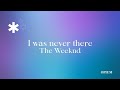 the weeknd - i was never there (lyrics)