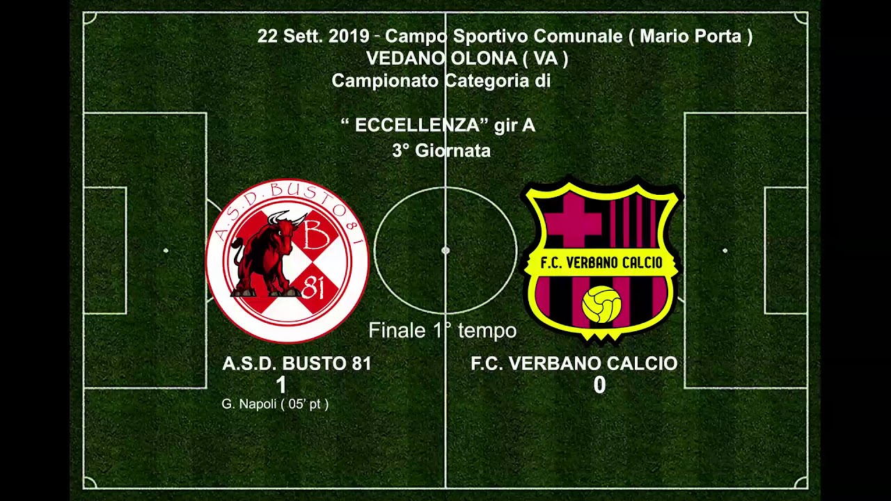 22-09-2019 Highlights A.S.D Busto 81 - F. C. Verbano Calcio 2- 0 - YouTube