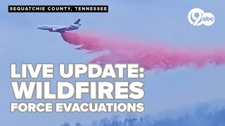 Tennessee wildfire forces evacuations as high winds challenge containment efforts