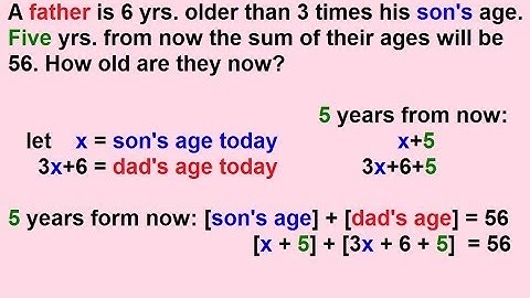 Algebra - World Problems - Age Part 2/3