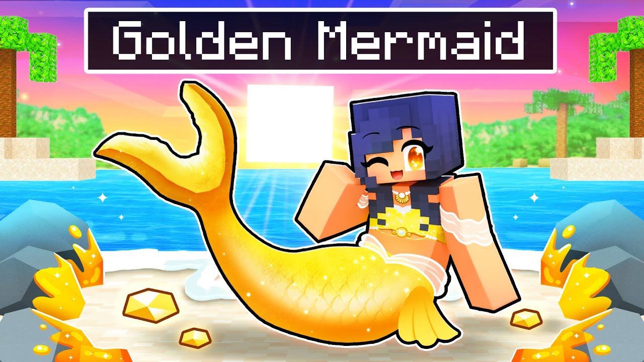 Playing Minecraft as a GOLDEN MERMAID! - YouTube