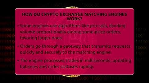 How Do Crypto Exchange Matching Engines Work? - CryptoBasics360.com