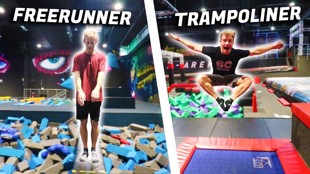 FREERUNNER VS TRAMPOLINER IN TRAMPOLINE PARK !