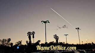 space x launched april1, 2024 vandenberg California Monday as seen from Santa monica usa