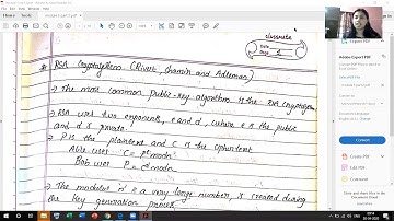 EC468-SECURE COMMUNICATION-MODULE 5-RSA CRYPTOSYSTEM-SNEHA.K.P