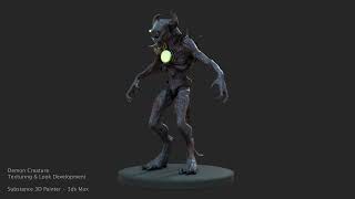 Famous Demon Creature | Texturing & Look Development | 3D Turntable Profile