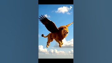 Lion Flying in the Sky 🦁 🕊️#animations #ai #aivideo #shortvideo