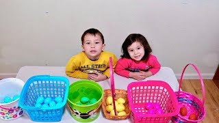 Learn Colors by Opening Easter Eggs for Children and Toddlers