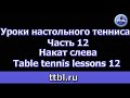 Уроки настольного тенниса Часть 12 Накат слева Table tennis lessons 12