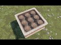 9 barrels in a 1x1 - Rust Guide